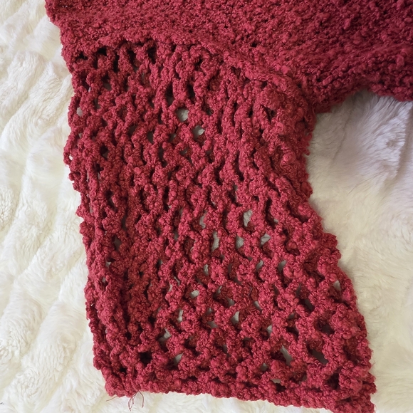 Chic Knit Skirt, Shirt and Cardigan 3 Piece Set in Red-brown Tone. Hand Made - Picture 10 of 16